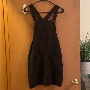NWT Nasty Gal corduroy black jumper / pinafore